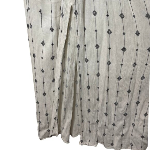 PROMESA | Black & White Lightweight Split Front Maxi Dress | Size L - Picture 3 of 11